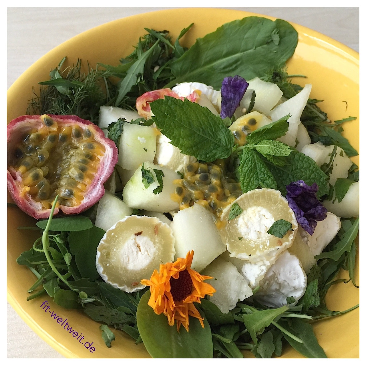 Rezept: Protein Salat mit Melone und Minze - fit-weltweit.de