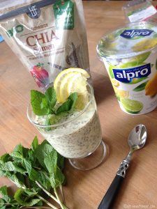 Minze Zitronen Chia Pudding selber machen