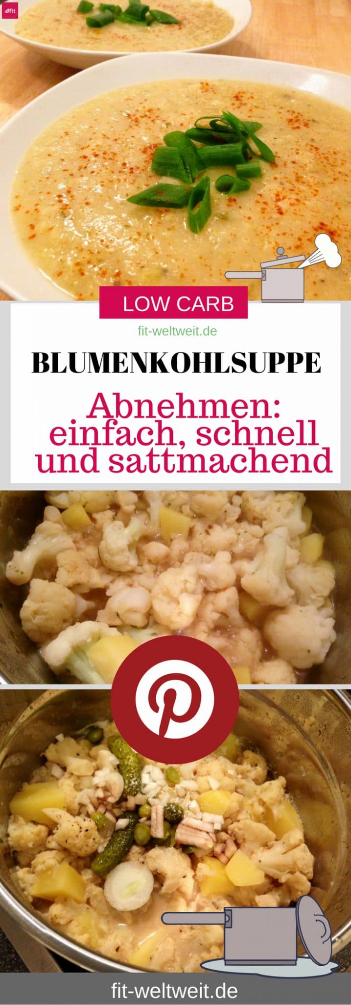 Low Carb Blumenkohlsuppe Rezept Zum Abnehmen Diat Vegan Stoffwechselkur