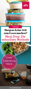 Meal Prep: Essen schnell zubereiten. Dieses Meal Prep ist für Anfänger. Einfache Rezepte (vegetarisch). Mit diesem Meal Prep kannst du auch abnehmen. Ohne großen Aufwand Essen zubereiten und Zeit sparen #MealPrep #Boxen #Rezepte