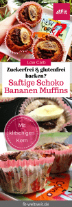 #Rezept: Frische Bananen #Schoko #Muffins mit Reismehl. Extra Trick für einen flüssigen Kern Wenn du möchtest, dass der Kern der Schokomuffins noch flüssig ist und er sozusagen noch eine saftige Schokofüllung hat, lasse die Muffins nur 10-12min im Ofen. #lowcarb Zutaten: 100g Reismehl 100g Haferkleie (#glutenfrei) 3 reife #Bananen 1 Esslöffel Stevia/Xucker 2 Eiklar 2 Esslöffel Kakao Vanillin, Zimt ggf. Nüsse zum Dekorieren