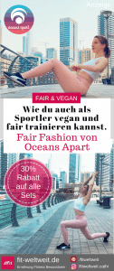 Vegan Fitness Wear. Extreme bequem, schneidet nicht ein und formt eine tolle Figur. 30% Rabatt bei Oceans Apart (Werbung) auf alle Sets mit dem Code "cathi30".