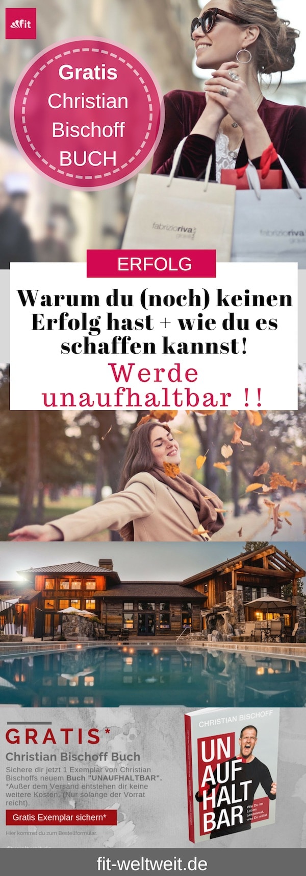 #Selbstbewusstsein #stärken #Buchtipp #Erfolg Wenn du immer noch durchhängst und dir einfach die Power fehlt, um deine Wünsche umzusetzen, um deine Träume anzugehen. Dann hole dir das gratis Exemplar von Christian Bischoffs Buch "Unaufhaltbar (Werbung)", welches du auf meinem Blog kostenfrei bekommen kannst. (Nur Versand)