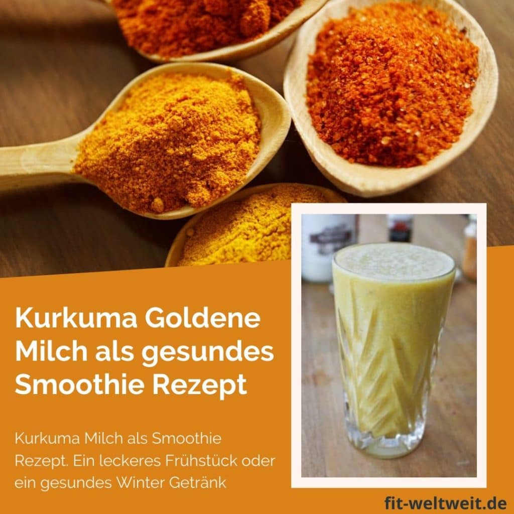 Kurkuma Milch als Smoothie Rezept. Nicht nur als Frühstück oder im Winter ein leckeres und gesundes Getränk. Ein Lebkuchen Kurkuma Latte gehört mit zu meinen neuen Lieblingsdrinks. Anstatt eines Kaffees oder Chai Lattes, darf es jetzt gerne auch mal ein Kurkuma Latte sein.