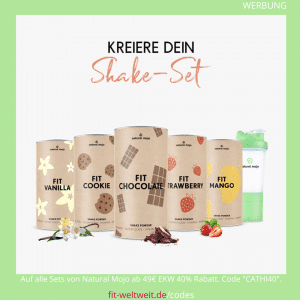 ABNEHMEN MIT NATURAL MOJO – Die Fit Shakes: Fit Berry, Vanilla, Cappuccino, Coco…