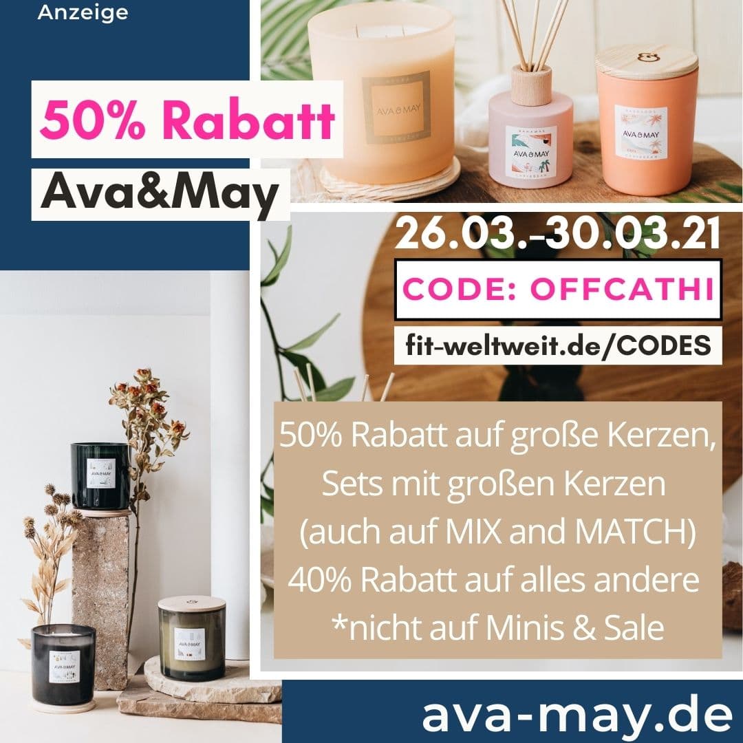 50% Rabattcode Ava and May März 2021 50% Rabattcode Ava and May März 2021