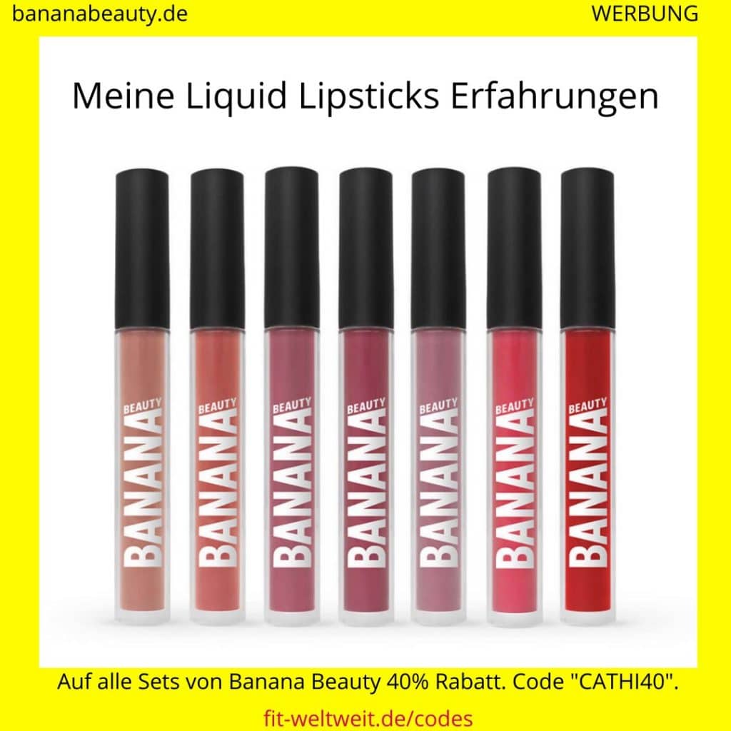 BANANA BEAUTY Erfahrungen Liquid Lipsticks Lippenstifte im Test