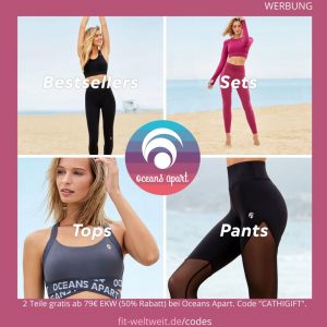 #OCEANSAPART #YOGA #FITNESS Oceans Apart Größentabelle Erfahrung Größen // 30% Rabatt auf alles im Shop mit "CATHI30" // Nehme aber lieber eine Nummer größer als zu klein, denn sie passen sich an und auch wenn du eine Größe M (36-38) wählen solltest, obwohl du eigentlich die Größe S (34-36) hast, wird sich die Größe M deiner eigentlichen kleineren Kleidergröße vermehrt anpassen. So ist es auch bei Größe L (38-40), xl (40-42) usw. Die Kleidung ist besonders zu Beginn sehr eng. (Werbung)