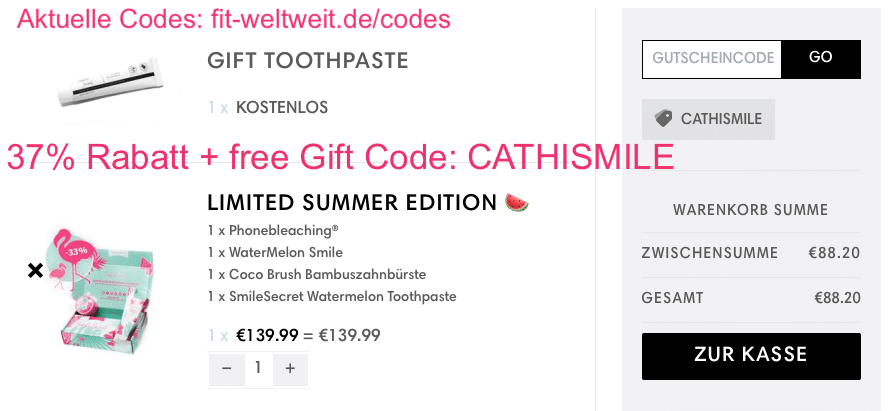Smile Secret Rabattcode 37% + free Gift Gutschein Code