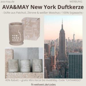 NEW YORK Ava and May BETON Duftkerzen Erfahrung Bewertung