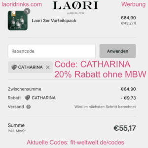 Laori Drinks Rabattcode Gutschein Code 20% sparen Coupon