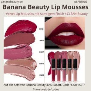 Banana Beauty Lip Mousse Erfahrungen clean Beauty Lippenstift ohne Mikroplastik