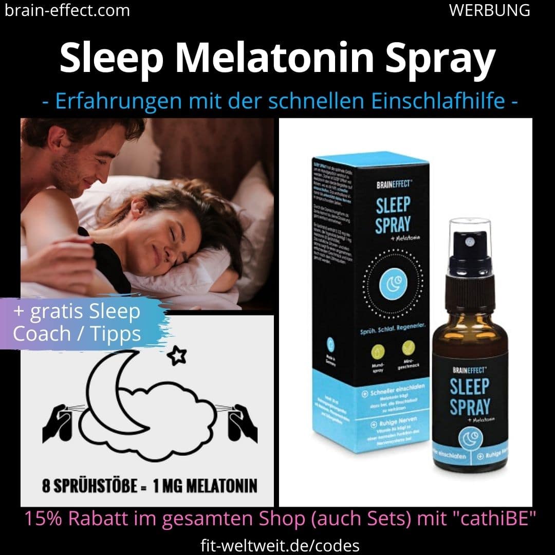 Braineffect Biohacking Sleep Melatonin Spray Erfahrungen Anwendung Einschlafhilfe