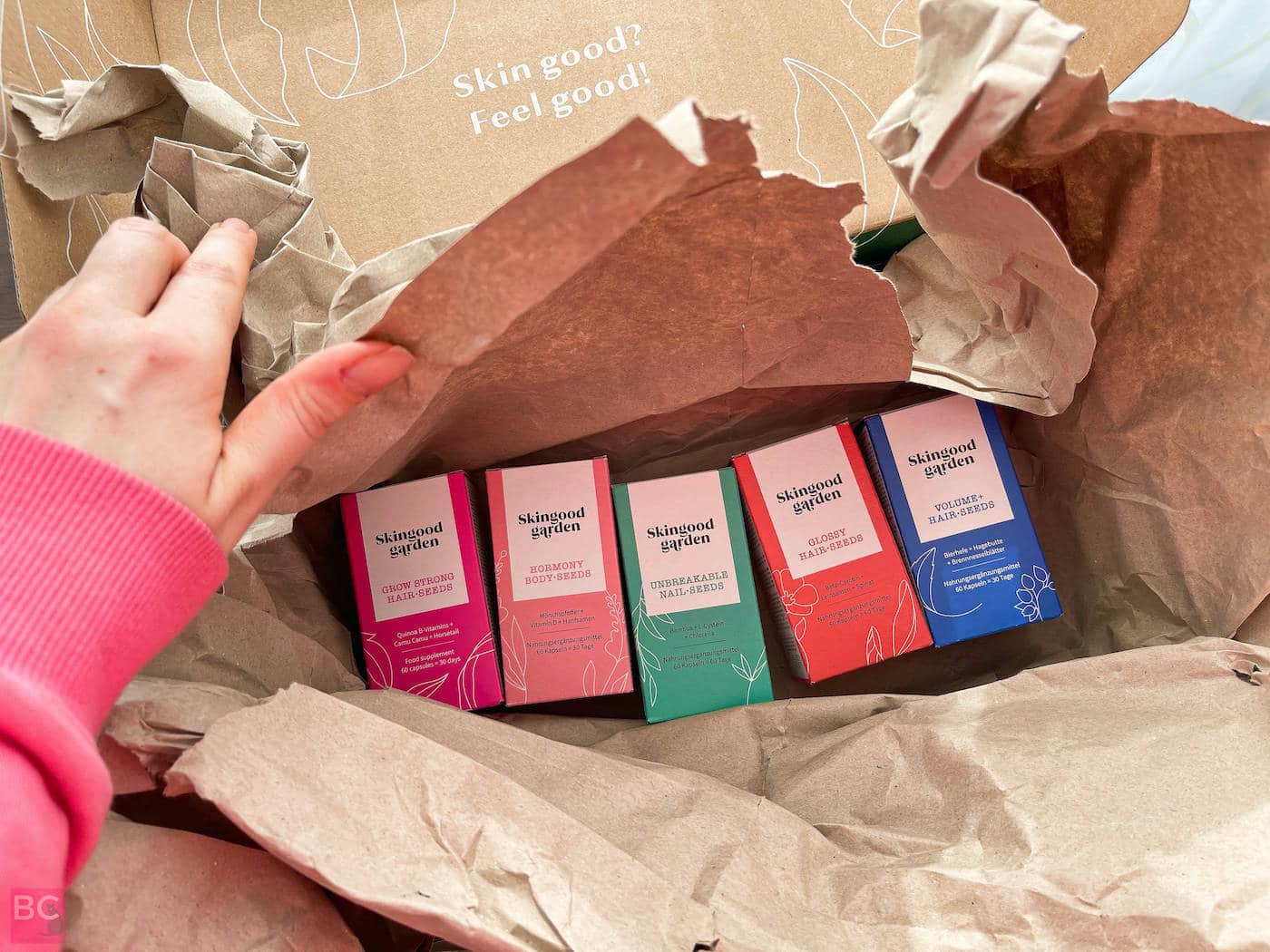 Skingood Garden Erfahrungen Skin Body Hair Nail Seeds Kapseln Karton Verpackung