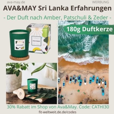 Erfahrungen AVA and MAY Sri Lanka 180g Duftkerze Dambulla