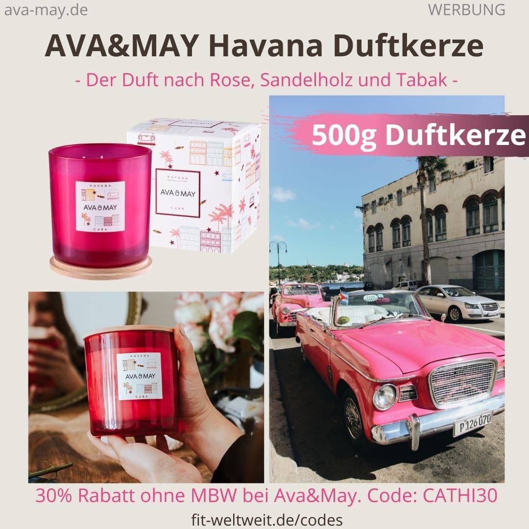 HAVANA CUBA AVA and MAY Erfahrung große 500g Duftkerze HAVANA CUBA AVA and MAY Erfahrung große 500g Duftkerze