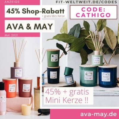 AVA and MAY 45% Rabatt + gratis Minikerze