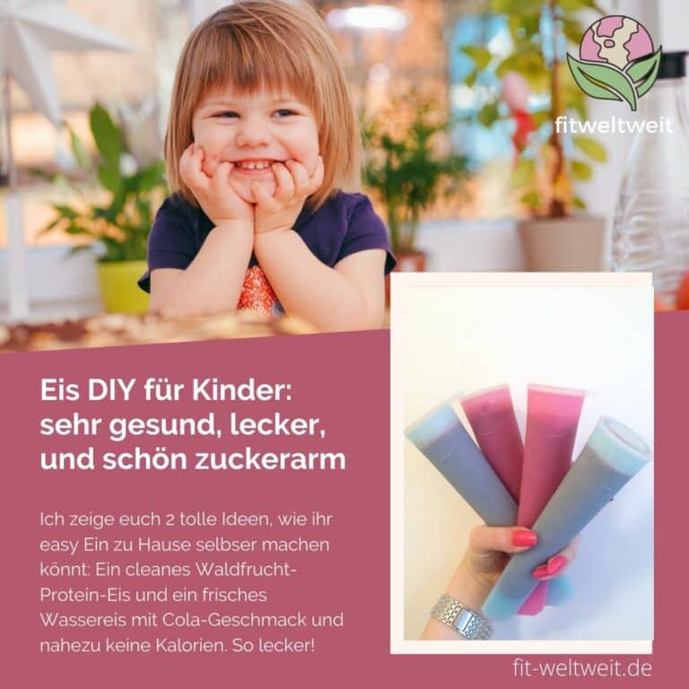 Eis selber machen Eis DIY für Kinder gesund und lecker, zuckerarm