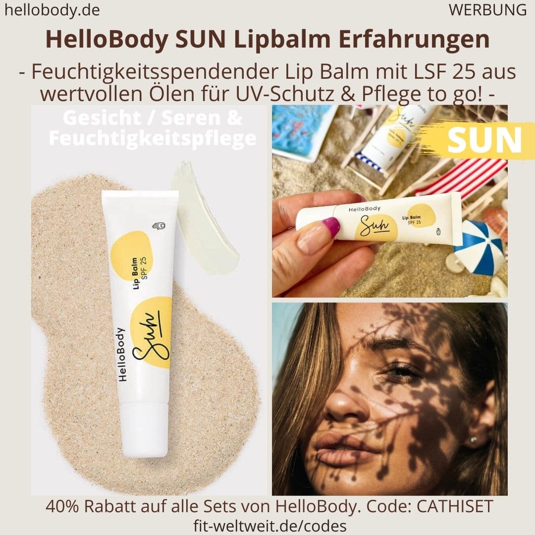 SUN Lipbalm LSF 25 HelloBody Erfahrungen Test Lippenpflege Hello Body