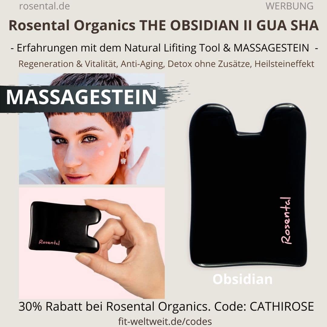 THE OBSIDIAN II GUA SHA Rosental Organics Erfahrungen Natural Lifting Tool Test Massagestein