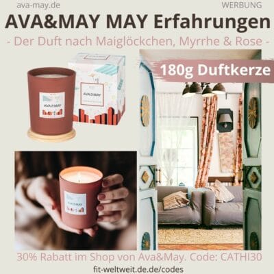 Erfahrung AVA and MAY 180g Duftkerze Cosmopolitan