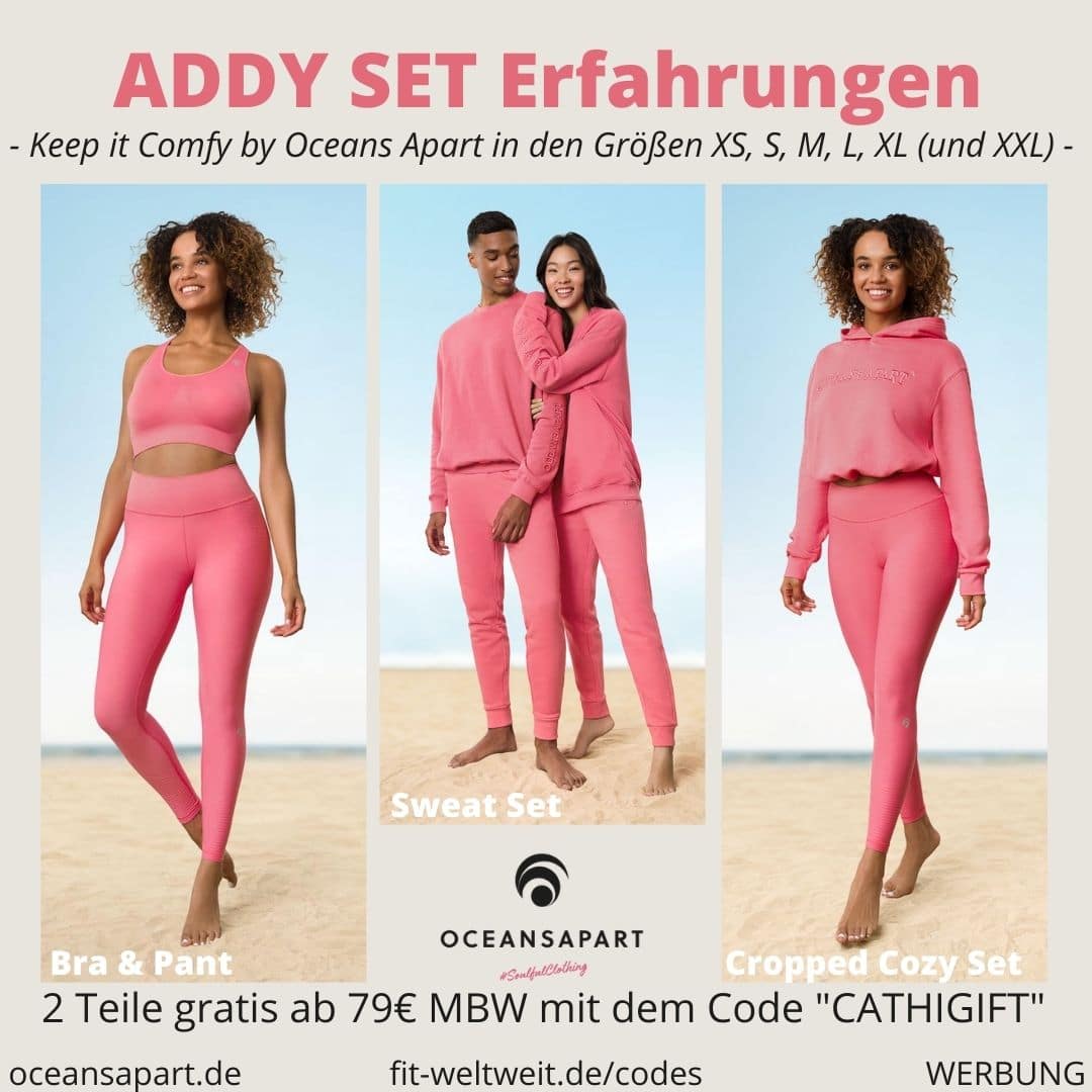 Oceans Apart ADDY SET ERFAHRUNG Größe Abby Pant Bra Sweat Cropped Cozy Keep it Comfy Collection
