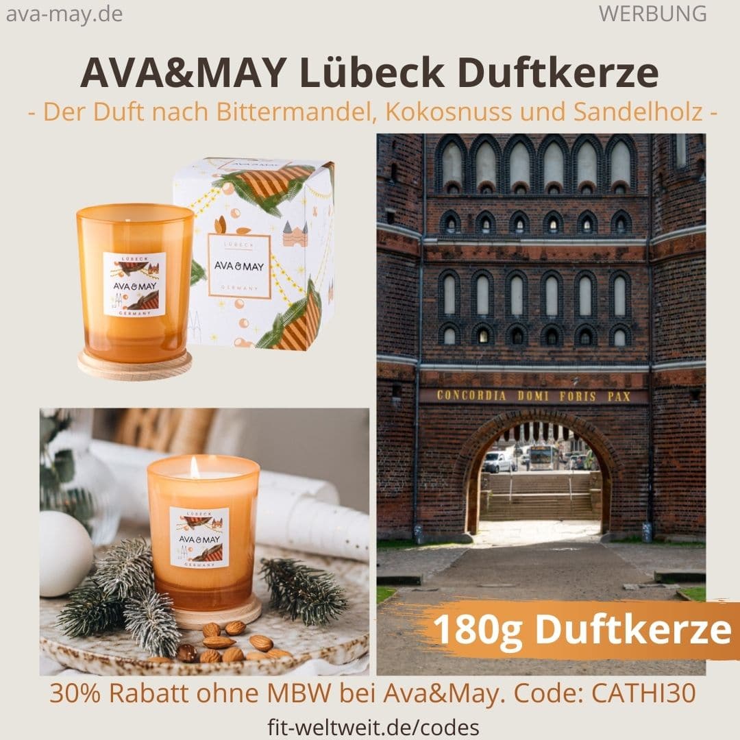 AVA & MAY Lübeck Duftkerze Erfahrungen Duft Weihnachtskerze Kokos Mandel Sandelholz