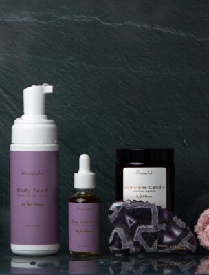MONI IVANCAN ROSENTAL ORGANICS Erfahrungen Body Gua Sha, Body Foam, Energizing Drops, Candle