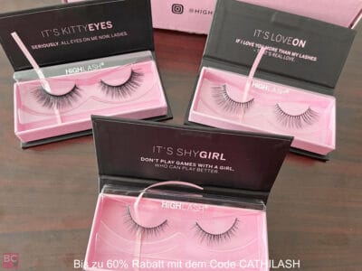 HIGHLASH ERFAHRUNG WIMPERN Test Kitty Eyes Shy Girl Love On Anwendung Haltbarkeit
