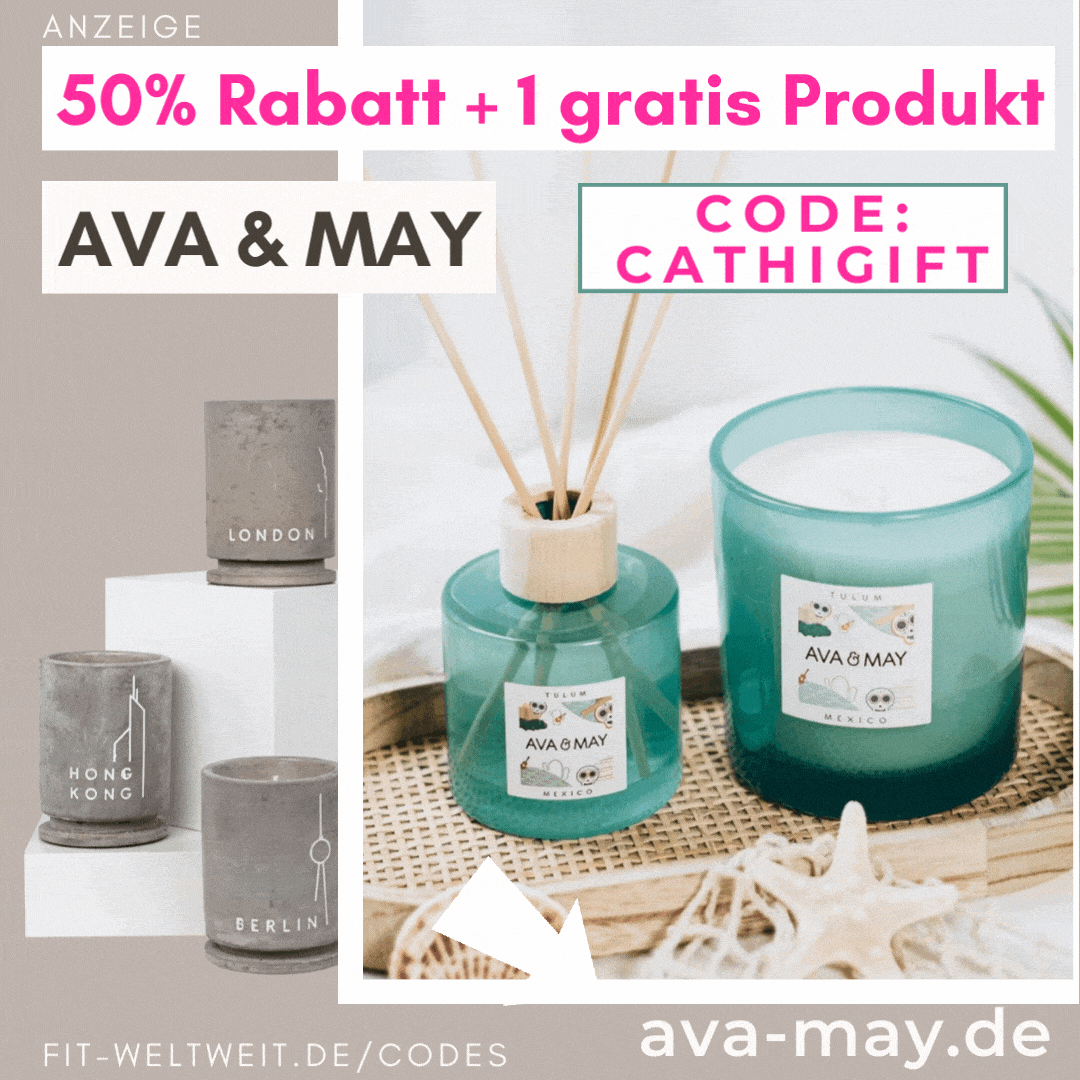 AVA & MAY 50% RABATT großes free Gift gratis Produkt Gutschein Code ava&may ava and may