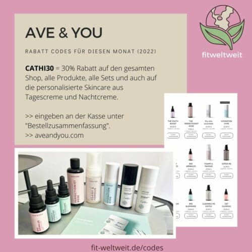 AVE&YOU CODE Ave and You Rabattcode 30% Rabatt Gutschein Code