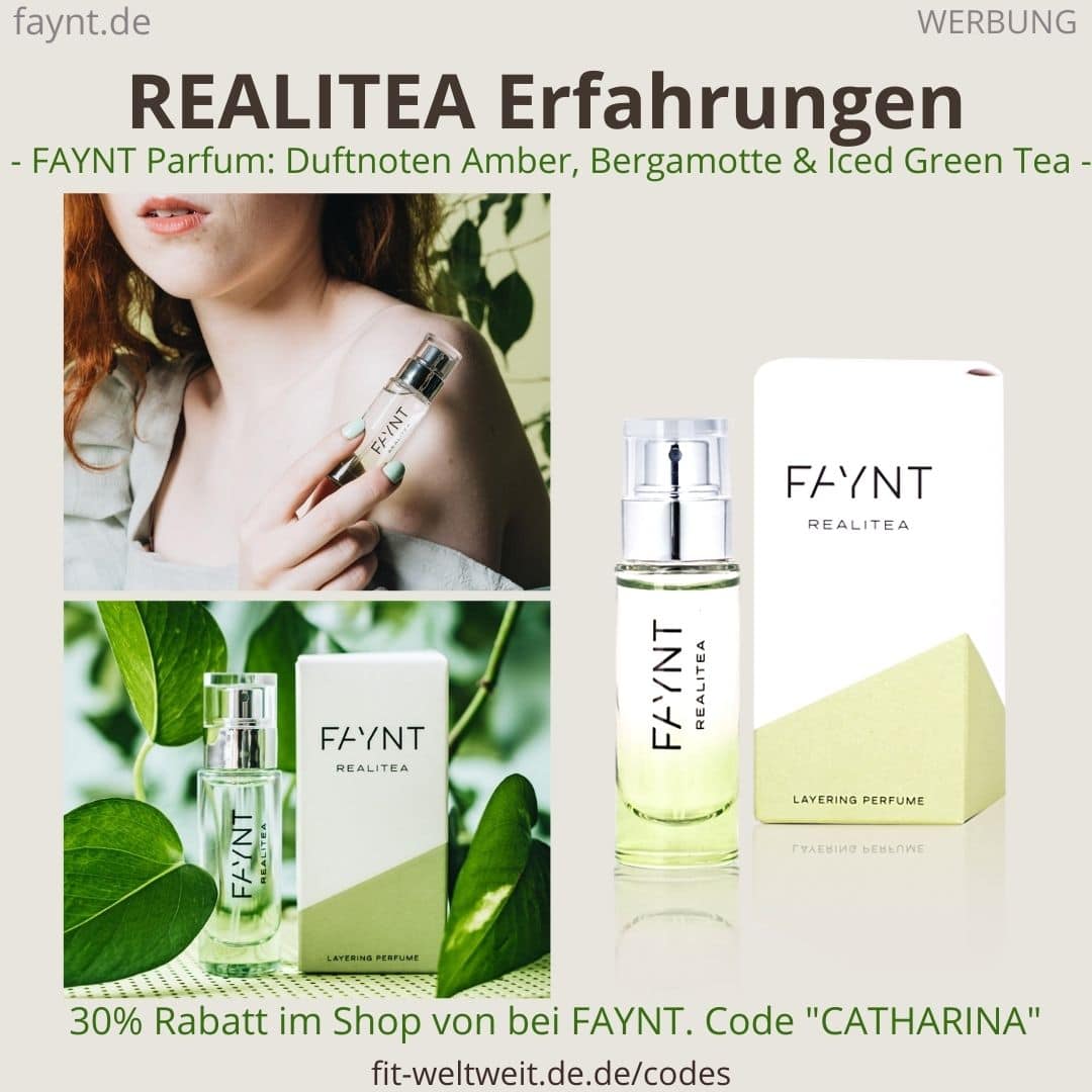 Realitea Faynt Parfum Layering Erfahrungen Duft Amber, Bergamotte, Iced Green Tea