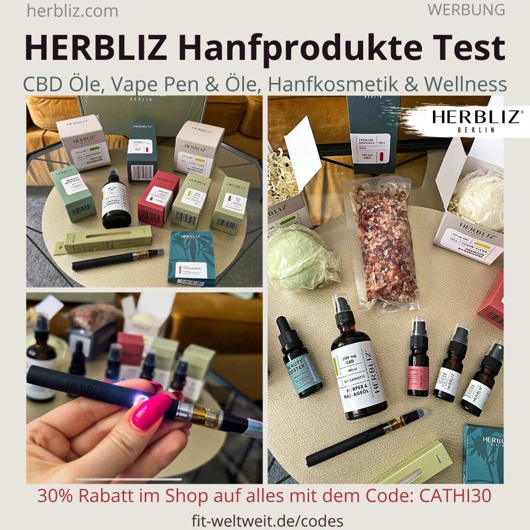 HERBLIZ CBD Erfahrungen Vaporizer, VAPE Öle, CBD Hanfkosmetik, Beauty Booster + Rabattcode