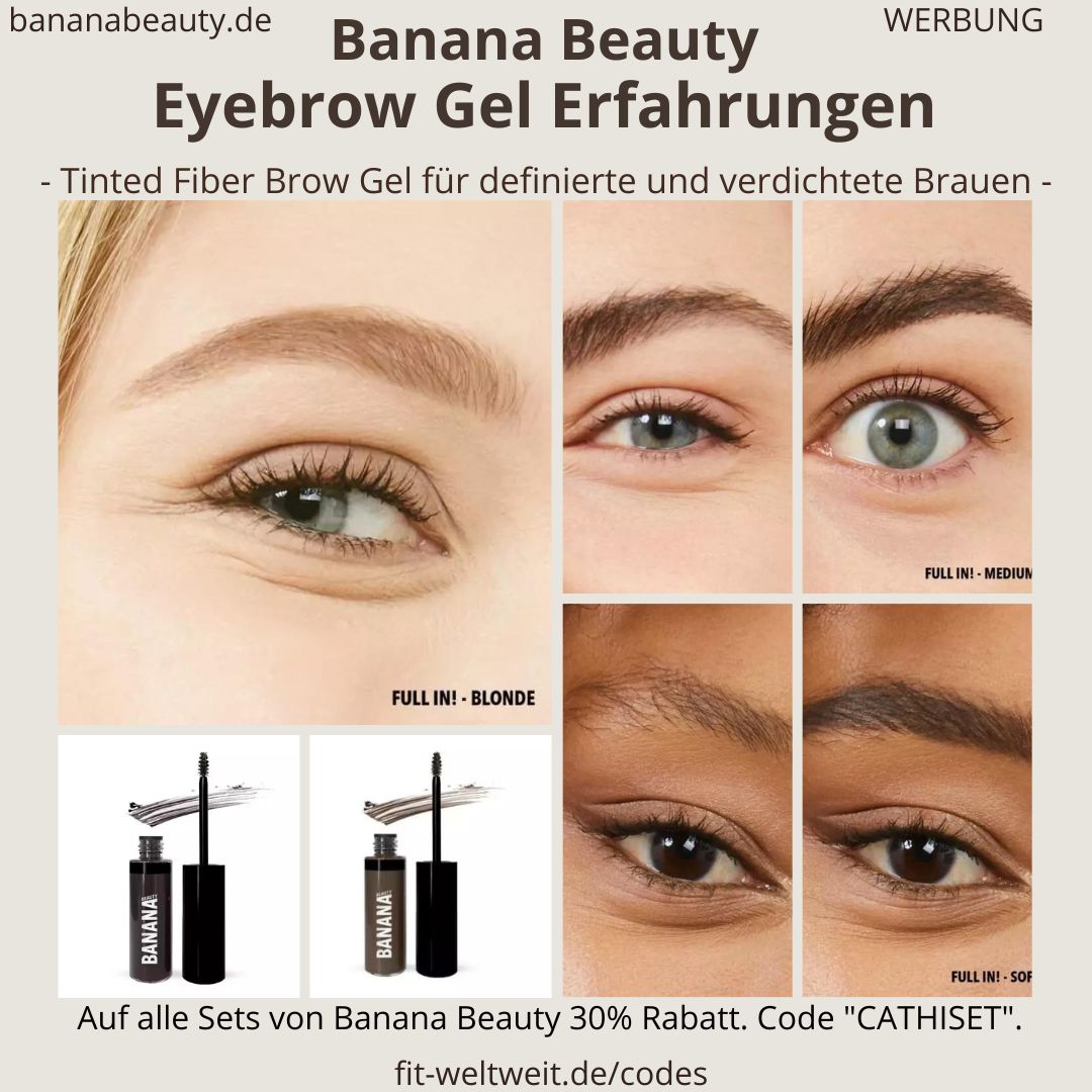 Banana Beauty Eyebrow Gel Erfahrungen Tinted Fiber Brow Gel für definiert verdichtete Brauen