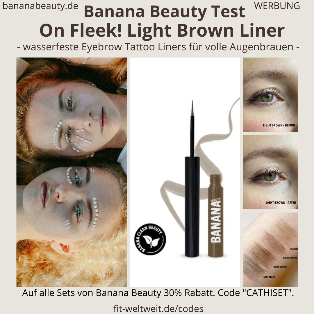 Banana Beauty Eyebrow tattoo Liner HELLBRAUN light brown Erfahrung Augenbrauen wasserfest