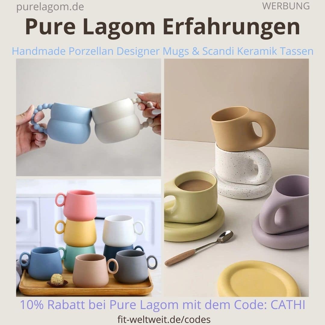 PURE LAGOM Erfahrungen Handmade Porzellan Designer Mugs Scandi nordic Keramik Tassen Trend 2022