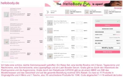 HELLO BODY CODE 4 Produkte gratis free Gifts Rabatt Gutschein