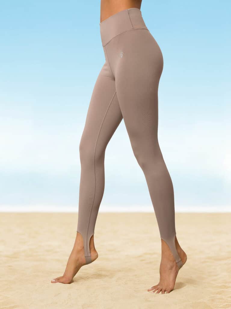 Steigbügel Strumpfhose Damen - Fußlose Ballett Leggings Mit Glitzer Effekt