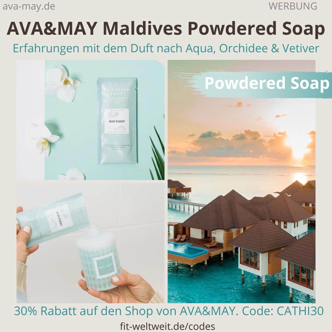 MALEDIVES Powdered Soap AVA&MAY Seifen Duft Aquatische Noten Orchidee Vetiver