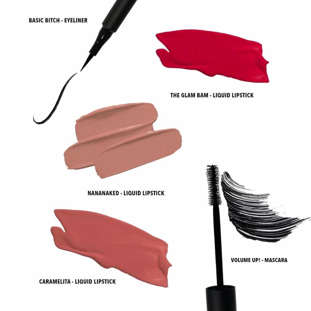 Farben Banana Beauty Erfahrungen Gechenk Bestseller Box Liquid Lipsticks, Mascara, Ink Eyeliner