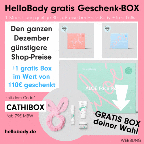 HELLO BODY CODE gratis Geschenke Box 3 bis 4 Produkte free gifts