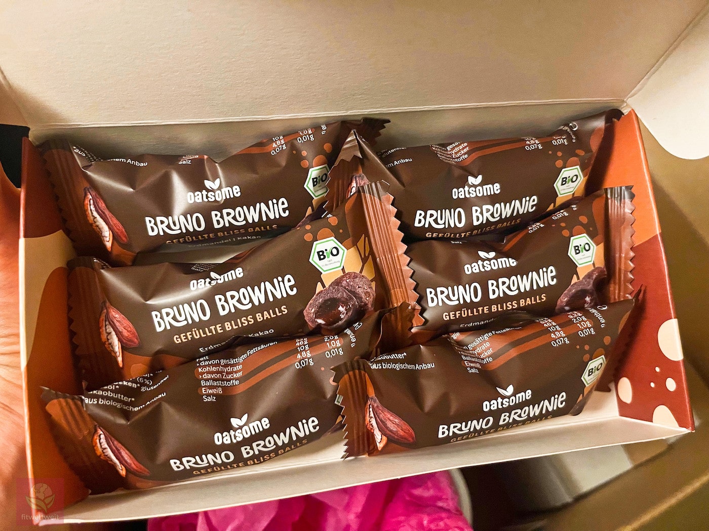 Oatsome BRUNO BROWIE Bio Bliss Balls Erfahrungen Geschmack
