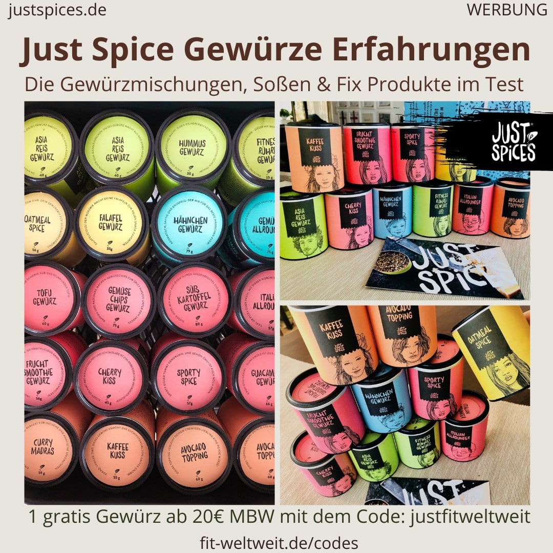 JUST SPICES ERFAHRUNGEN Gewürze Gewürzmischungen Soßen Fix Produkte Test