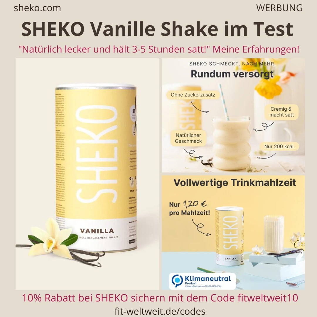 SHEKO Erfahrungen VANILLE Shake Test abnehmen Bewertung Geschmack Vanilla SHEKO Erfahrungen VANILLE Shake Test abnehmen Bewertung Geschmack Vanilla