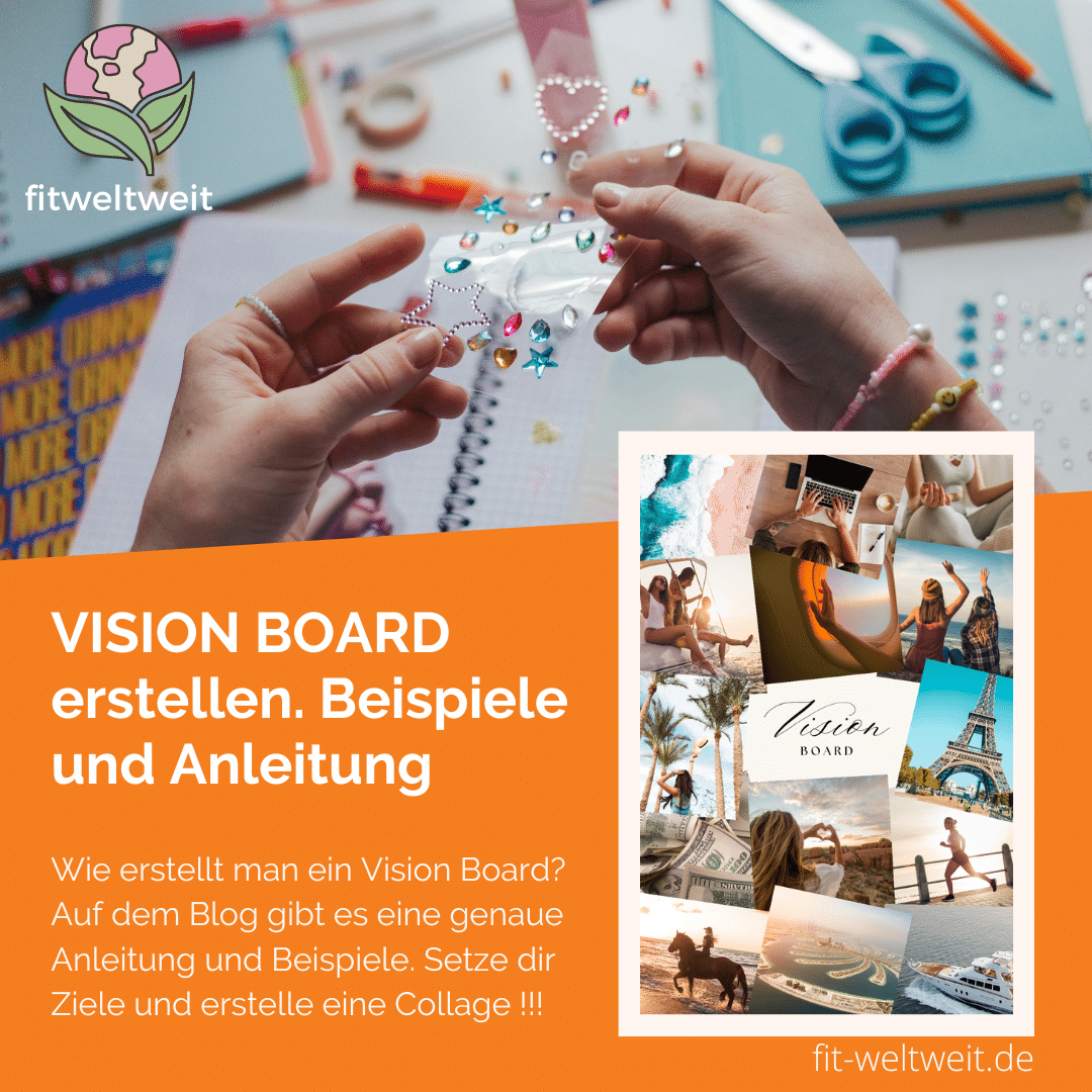 VISIONBOARD erstellen Anleitung Beispiele Zielkcollage