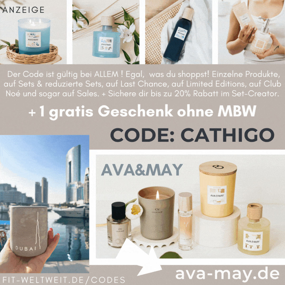 AVA and MAY RABATT CODE August 2023 Gutschein Codes 20% free Gift