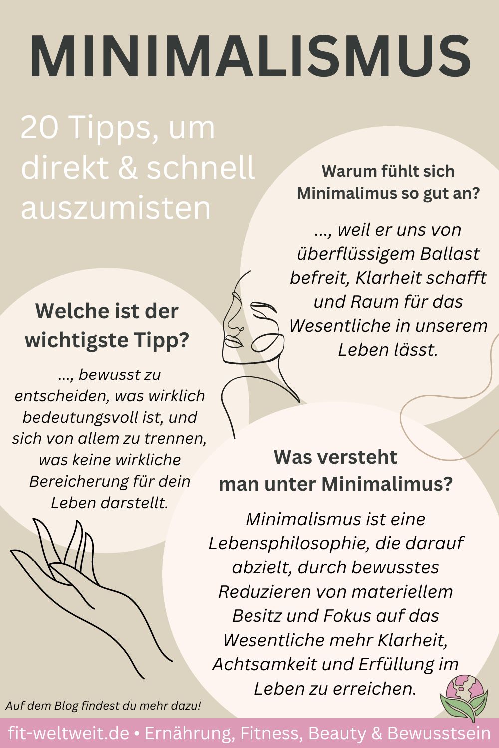 MINIMALISMUS Definition und Bedeutung Tipps MINIMALISMUS Definition und Bedeutung Tipps: Entdecke die Freude des Minimalismus mit diesen 10 Tipps, um dich von überflüssigem Ballast zu befreien und Raum für das Wesentliche zu schaffen. #Minimalismus #AchtsamkeitTauche ein in die Freude des Minimalismus und erfahre, wie du mit diesen 10 Tipps unnötigen Ballast loslassen kannst. Schaffe Platz für Klarheit, Achtsamkeit und die Dinge, die deine Seele bereichern. Lerne, bewusster zu leben und dich auf das Wesentliche zu konzentrieren.