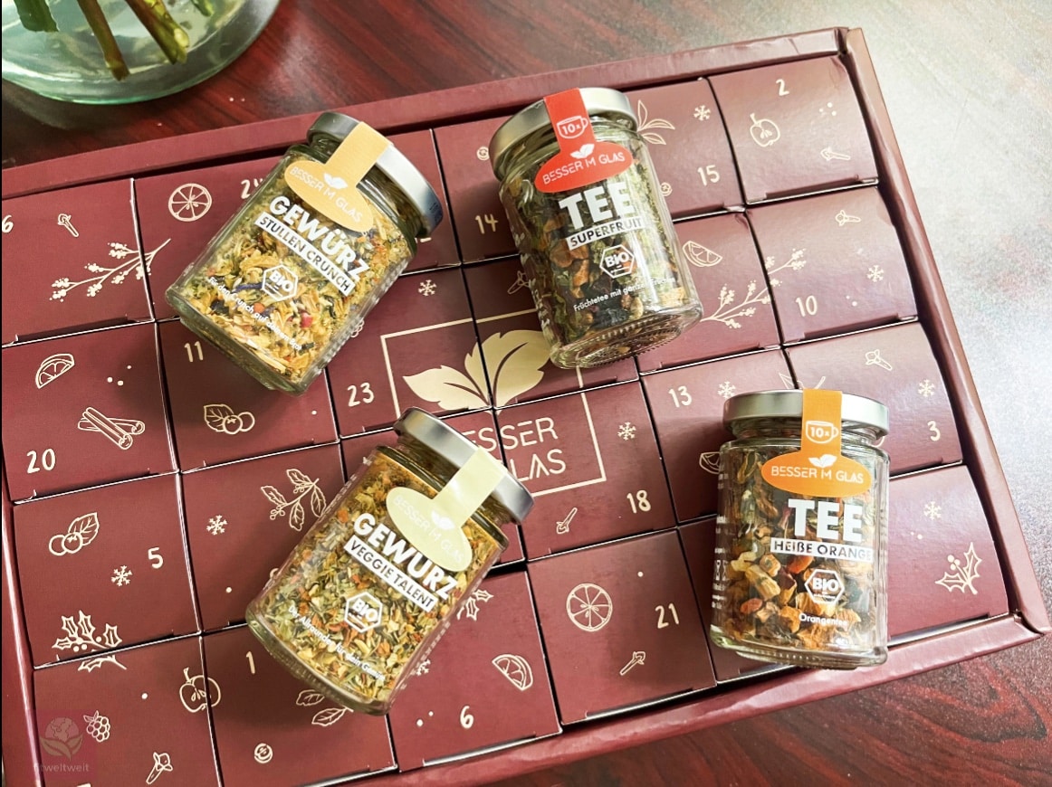 BESSER im GLAS Adventskalender Tee Gewürze Erfahrungen BESSER im GLAS Adventskalender Tee Gewürze Erfahrungen