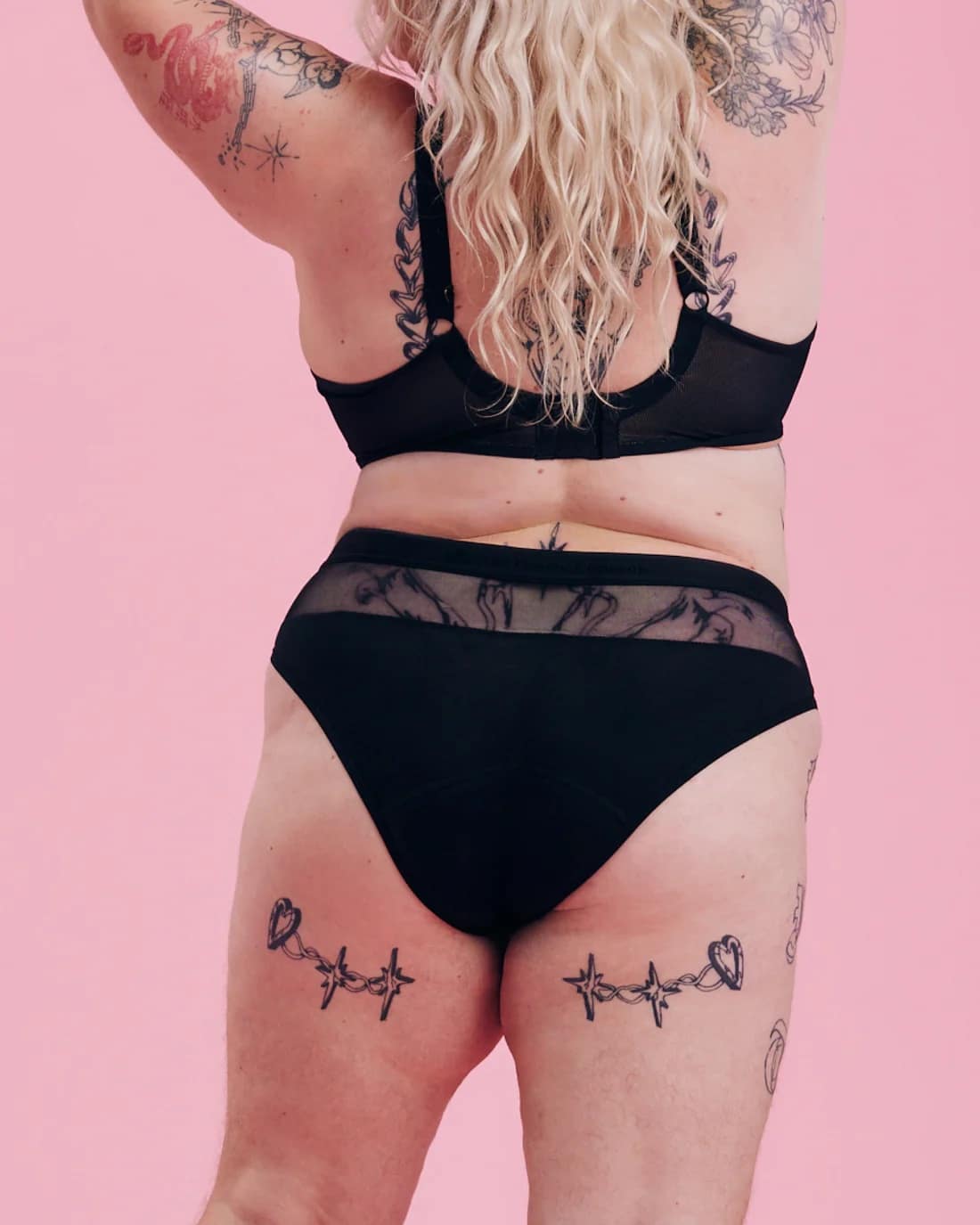 schwarze sexy Periodenunterwäsche The female Company MESH Kollektion Erfahrungen