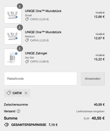 15% Rabatt Code bei Uniqe im Zahnbürsten Shop 15% Rabatt Code bei Uniqe im Zahnbürsten Shop
